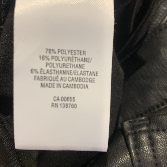 Reitman’s High-Waisted Straight-Leg Faux Leather Pants Women 14 Tall - Picture 16 of 17